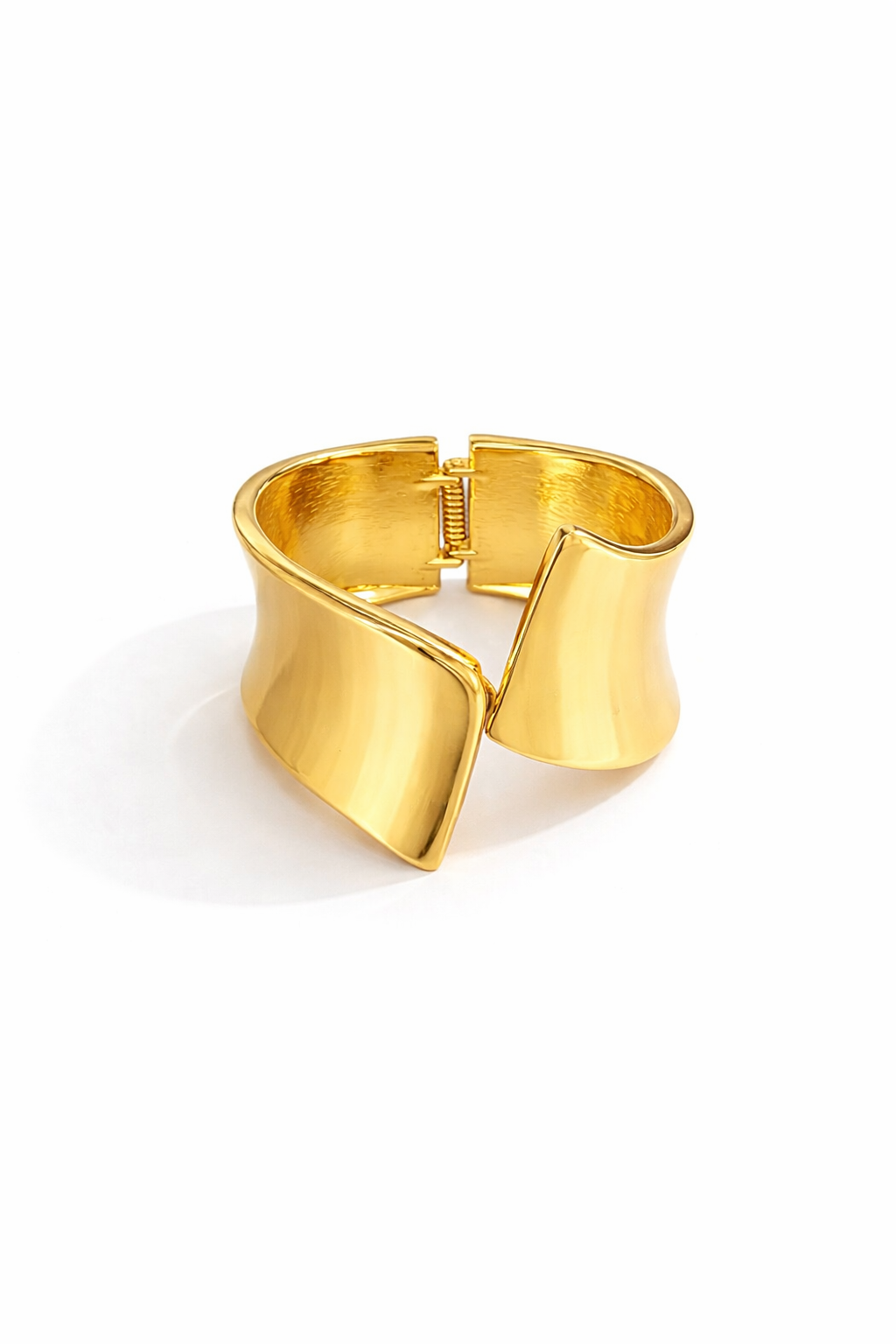 Aura Wide Gold Cuff Bangle