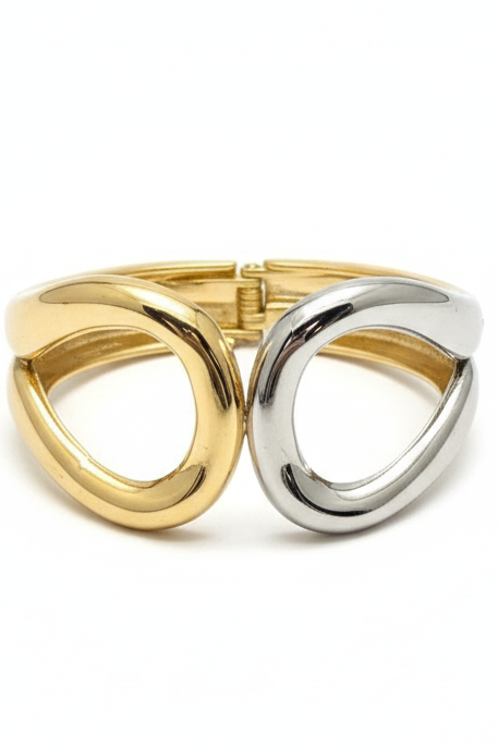 Two-Tone Infinity Cuff Bangle