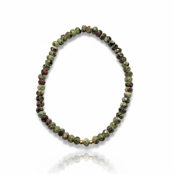 Forest Ember Agate Handmade Bracelet