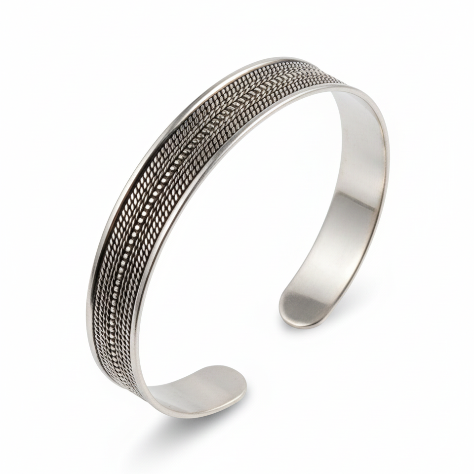 Italian Popcorn Texture Woven Cuff