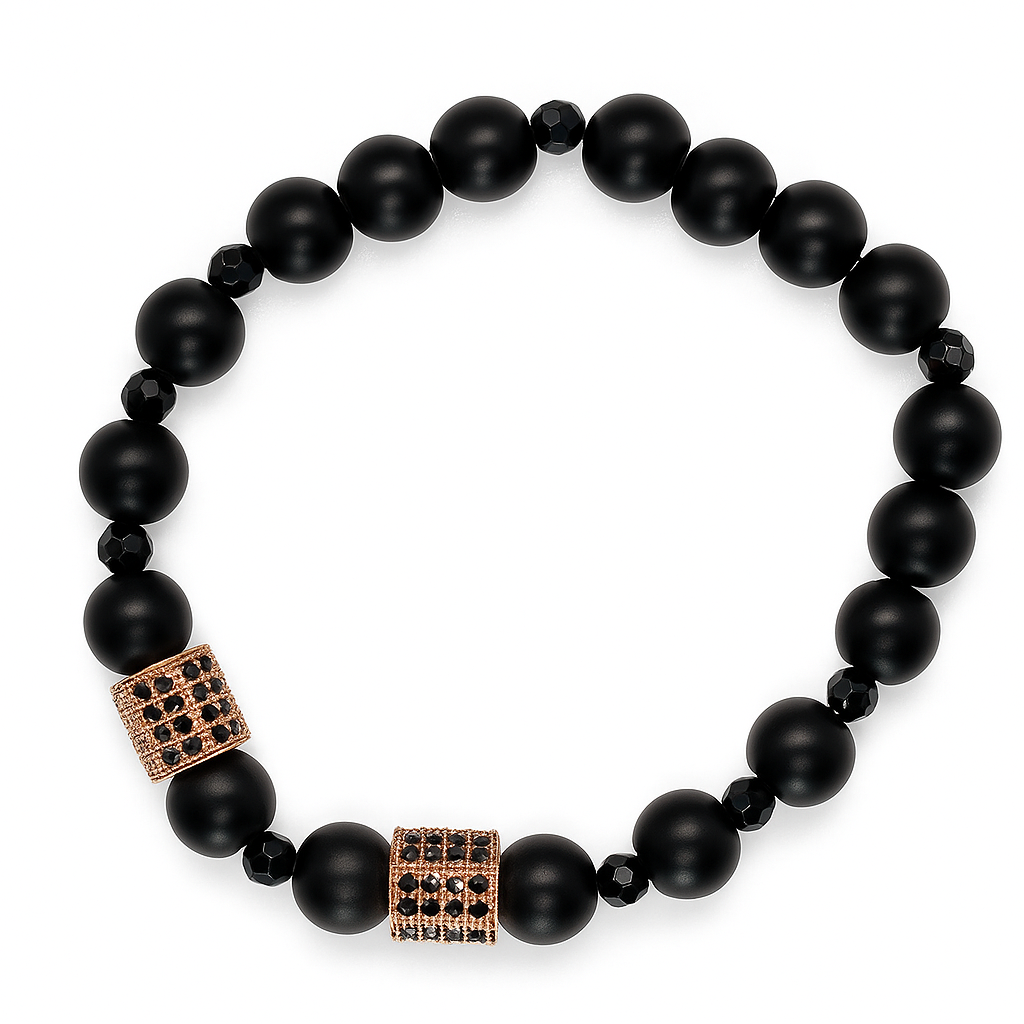 Handmade Black Bead Bracelet