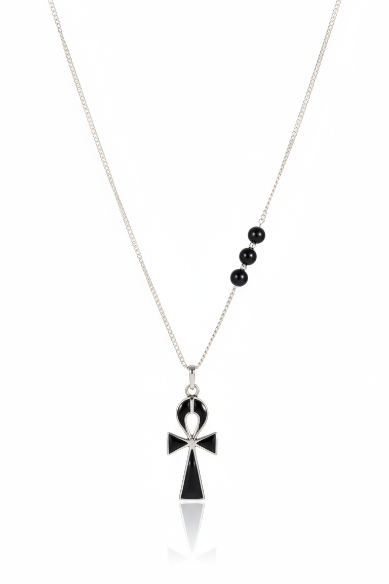 The Onyx Ankh Handmade Silver 925