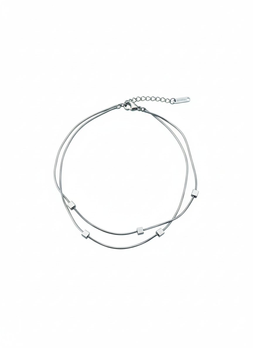 Cube-Link Snake Anklet
